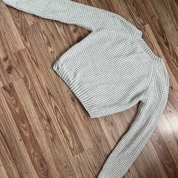 Altar'd State Light Gray Knit Sweater - Picture 2 of 8
